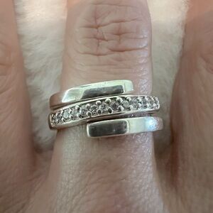 Diamond wrap band in 925